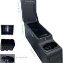 Truck Center Console Truck Seat/Bench Organizer for Jeep CJ5 1976-1983,Jeep CJ7 1976-1986,Jeep Wrangler(YJ) 1987-1995 (Denim Black)
