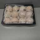 Pink Christmas Tree Ornaments Ball, 12 Pcs 4 Styles Hand-Polished Christmas Balls Shatterproof Xmas Hanging Ornaments Decor Set for Tree Garland Wreath (Rose Gold)