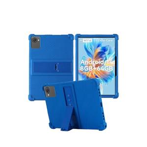 for ZOFYWNAS C10 Tablet 10 Inch Android 14 Tablets Case,BOVUGAC Soft Silicone Adjustable Stand Shockproof Kids Friendly for ZOFYWNAS C10 10"(Blue)