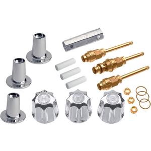 Danco Bathtub and Shower 3-Handle Remodel/Rebuild Trim Kit for Gerber Faucets | Knob Handle | 11B-1H/C and 11B-4D | Chrome (39615)