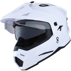 1Storm Dual Sport Motorcycle Motocross Off Road Full Face Helmet Dual Visor: HF802 Large