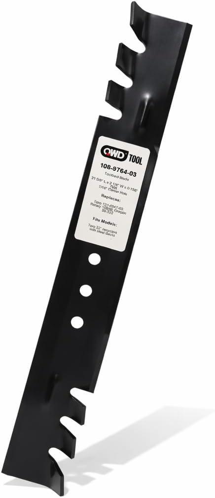 QWD 108-9764-03 Mower Blade for Toro 22 Inch Recycler Lawn Mower, Replacement for 131-4547-03, 104-8697-03, Mulching Toothed Blade for Toro 22" Steel Deck Mowers
