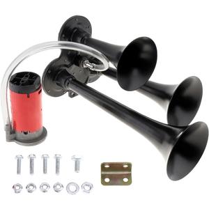 Train Horn for Truck, 12V Super Loud Train Horn Air Horn for Truck, Triple Trumpet Air Horns with Compressor for Vehicles Trucks Pickup Trains Cars Boats