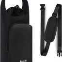 Ceneda Water Bottle Carrier Bag with Phone Pocket 32oz 40oz Tumbler Insulated Water Bottle Holder with Adjustable Shoulder Strap Carrier Sling Bag (Black)