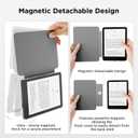 SESENSE Detachable Magnetic Case for 7'' Kindle Paperwhite 12th Gen 2024 and Kindle Colorsoft Signature Edition, Slim PU Shell Cover Case with Auto Wake/Sleep, Pink Bow Tie