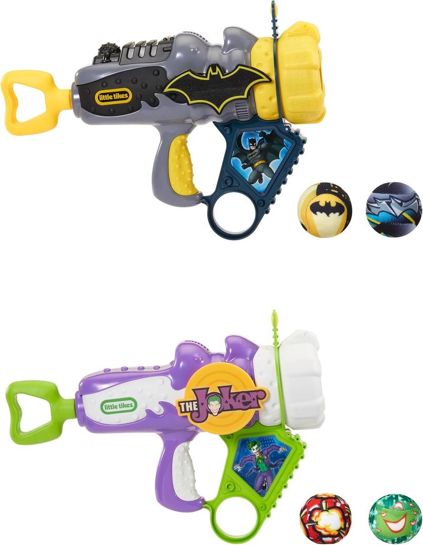 Little Tikes Batman & The Joker Boom Blaster 2 Pack, DC Active Play Toy Blasters, for Boys and Girls Ages 3+ Years, Medium