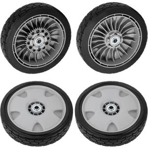4 Pcs 9" HRX217 Lawn Mower Wheels Kit Fit for Honda HRX217 Lawn Mower 2 Rear Wheels Replace for 42710-VH7-010ZA and 2 Front Wheels Replace for 44710-VH7-010ZA