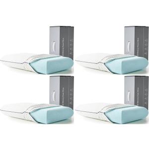 WEEKENDER Cooling Gel Memory Foam Pillow, Ventilated, King (Pack of 4)