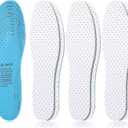 Sintege 3 Pairs Breathable Shoe Insoles Inserts Soft Cushioning Double-Layer Latex Foam Perforated Replacement Insoles for Men 7-11 Woman 2-8(White)