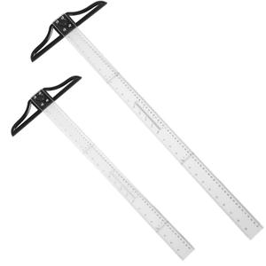 3 x 2 Pieces T Square Acrylic Ruler 23.6 Inches and 29.5 Inches Transparent Graduated T-Ruler Inch Metric T-Square Measuring Scale Ruler for Art Framing and Drafting
