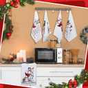 Hosuly 6 Pcs Christmas Snowman Wine Kitchen Towels Winter Decorative Hand Towels Xmas Snowman Dish Tea Kitchen Decor Christmas Cocktail Bar Decor for Home Wine Lover Gifts