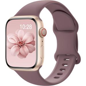 Sport Silicone Band Compatible with Apple Watch Bands 40mm 38mm 41mm 44mm 45mm 42mm 49mm Women Men,Soft Wristband Waterproof Replacement Sport Strap for iWatch Bands Series 9 8 7 6 5 4 3 2 1 SE Ultra