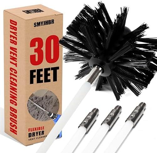 Particle Furnace Cleaning Brush, 4"/6" Brush ,Chimney Brush,Dryer Vent Cleaner Kit,Flexible Rods (22PcsRods+1Pcs 4"+1Pcs 6" Brush)