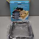 Zubebe Springform Cake Pan Square Non Stick Baking Pan 9.5, 10.2, 11 Inch, Set of 6 Leakproof Square Baking with Removable Bottom Cake Mold for Cheesecake Wedding, 3 Sizes