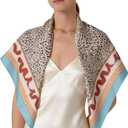 Luxury Double-Sided Silk-Touch Scarf - 35" Large Square Lightweight Head Wrap for Women, Gift Packed