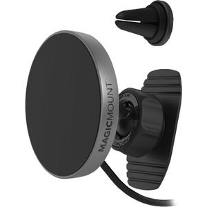 Scosche MPQMRDV MagicMount Charge Pro Qi2 MagSafe Car Mount Charger, 15W Fast Magnetic Wireless Charging Phone Holder for Dashboard/Vent Compatible with iPhone 16/15/14/13/12 Pro Max Plus, Samsung S25 (Circle)