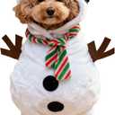 Pet Costume for Small Dogs Cats,Halloween Hoodies Winter Puppy Coat Outfits Funny Pajamas Clothes for Christmas Party,Snowman L (L(Bust: 17.72 inch))