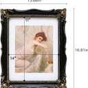 11x14 Picture Frame, Ornate Vintage Black Frame for Wall Photo Display