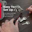 KEYSMART Key Holder for Keychain - Compact Key Organizer for Key Chain, Minimalist Clutter-Free EDC Keychains Key Ring, Red Forged Carbon Fiber, 14 Keys