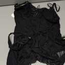 Avidlove Night Gowns for Women Babydoll Lingerie Dress Lace Trim Sleepwear Chemise Nightgowns Side Split Nighty (Large, Black)