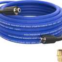 Pressure Washer Hose 25 FT, 1/4" Super Flexible Blue Power Washer Hose, 3700 PSI Kink Resistant Pressure Water Hose, M22-14mm Extension Hose Replacement for Home Use