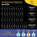 2 x NABulous Soft Gel Square Shaped Gel Nail Tips XL Length - Durable Full Cover Nail Tips - Made From Real Soft Gel, 10 Sizes, 500 Pieces - Easy To Remove (Square XL)