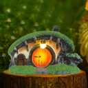 Solar Outdoor Garden Figurine Light, Solar-Powered Statue Lights for Garden & Yard Decoration, Cottage-Themed Outdoor Sculptures for Home & Landscape Accent