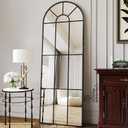 Suidia Wall Mirror, 23" x 68" Window Decorative Mirrors, Metal Framed Wall Decor Wall-Mounted Mirrors for Bedroom, Living Room, Entryway, Black