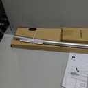 Rubbermaid Curved Shower Curtain Rod, No Drill, 50-72 Inches Adjustable Tension Shower Rod for Bathroom, Non-Slip, No Rust, Nickel