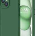 LOVE 3000 Compatible with iPhone 15 Case, [Smooth Silicone Full Coverage Camera] [8ft Drop Protection], Soft Microfiber Lining Full Body Protective Case for iPhone 15 6.1 inch - Green