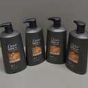 DOVE MEN+ CARE 2-in-1 Shampoo + Conditioner Thick + Strong 4 count for Fortifying Hair from Root to Tip, with Calcium, 25.4 oz