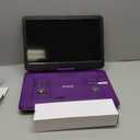 BOIFUN 17.5" Portable DVD Player with 15.6" Large HD Screen, 6 Hours Rechargeable Battery, Support USB/SD Card/Sync TV and Multiple Disc Formats, High Volume Speaker, Purple