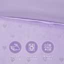 Intelligent Design Twin Comforter Set, 3 Piece Metallic Hearts Cozy Bedroom Set for Girls, Twin Bed Set Soft & Plush Comforter, All Season Fluffy Bedding Set, Rosalie, Twin/Twin XL, Purple Silver