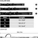 2 x Tactical Dog Collar and Leash - Thick Military K9 Collar - Includes Matching Bungee Leash - Adjustable, Army Grade Nylon Khaki, Control Handle and Heavy Duty Metal Buckle for Dog (Army, L)