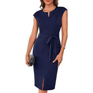 GRACE KARIN Women's Wear to Work Dresses Cap Sleeve Bodycon Midi Business Casual Outfits Office Attire Pencil Church Dress (S)
