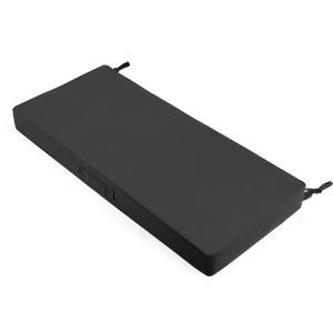 Bench Cushion 48 x 18 Inch, Waterproof Bench Seat Cushion，Double Piping Design Outdoor Furniture Bench Cushion with Handles and Ties (Black, 48x18x3)
