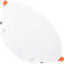PATIKIL 8" Spring Ceiling Cover Plate, Recessed Light Trim Wall Mount Downlight Hole Cap Decorative Panel with Buckle Suitable for 6.1-7.5inch Round Hole Glass Ceiling Openings, White
