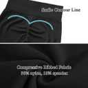 OMKAGI Smile Butt Lifting Workout Leggings for Women High Waisted Seamless Compression Yoga Pants (Black, L)