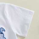 Toddler Bay Boy Girl Easter Clothes Bunny Embroidery Short Sleeve T-Shirt Tops Plaid Jogger Pants Set Spring Outfit (White)