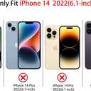 NITITOP Compatible with iPhone 14 Case Glitter Sparkly Sequin Design for Girls Women Luxury Bling Crystal Diamond Frame Full Camera Protection Shockproof Protective Phone Cover - Pink