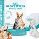 Dog Glove Wipes for Paws, Butt, Ears & Eyes - Pet Cleaning Wipes After Walk, Potty & Grooming | Extra Large Thick Rinse-Free for Dogs & Cats | Hypoallergenic Fragrance-Free for On-The-Go & Camping (6 PCS(IN BOX))