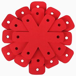 BYKITCHEN Pot Pan Protectors, Set of 12 and 4 Different Sizes, Larger & Thicker Red Pan Protector Pads, Pan Pot Separator Pads for Stacking and Protecting Your Cookware(10/12/14/16inch)