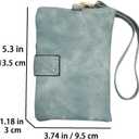 Women Wallet with Wrist Strap Soft PU Leather, Purse for Ladies with ID Window Zipper Coin Pocket 11 card slots (Light Green)