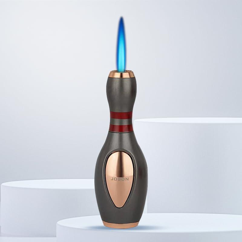 Cool Bowling Lighter, Torch Jet Flame Butane Lighters, Refillable Adjustable Flame, Gift for Men and Girl Candles Camping (No Butane Fuel) Refillable