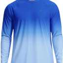 Men's Long Sleeve Rash Guard Quick Dry Swim Shirts UPF 50+ UV Sun Protection Tee Surfing Tops, L