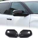 Car Door Rear View Mirror Cap Trim Cover Compatible with Toyota Tundra/Sequoia 2022-2025 Outside Side Rearview Mirror Protector Decoration ABS Accessories, Only Fit With Turn Signal Lights Version