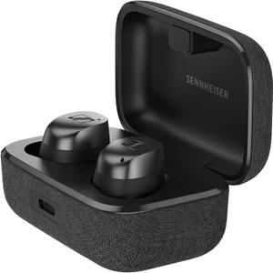 Sennheiser Momentum True Wireless 4 Smart Earbuds with Bluetooth 5.4, Crystal-Clear Sound, Comfortable Design, 30-Hour Battery Life, Adaptive ANC, LE Audio and Auracast - Black Graphite (Medium)