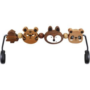 iGRATENS Baby Bjorn Bouncer Toy Bar - Toy Bar for Baby Bouncer Soft & Bliss, Easy to Attach and Remove, 360Rotating Natural Wooden Toys, Exciting Design for Curious Babies, Safari Animals