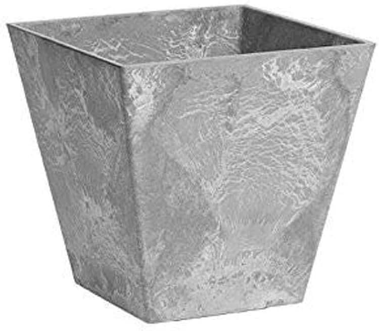 Novelty ArtStone 35100 Ella Square Planter, 10-Inch, Grey