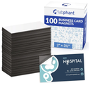 Business Card Magnets Pack of 100 – Customize with Peel and Stick Adhesive Magnet to Create Personalized Magnetic Business Cards as Promotional Items - Essential Large, Mid and Small Business Supplies
